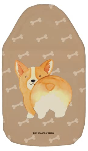 Mr. & Mrs. Panda Wärmflasche Corgi Po - Geschenk, Hundespruch, süß, Bettflasche, Spruch, Wärmekissen, Hundemama, Hundeliebe, Körnerkissen,