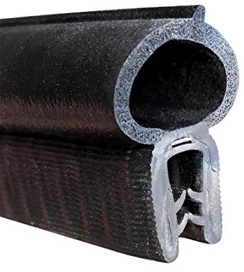 Goma estanqueidad Universal 3m para junta de maletero, sellado caravana, naval, maquinaria agrícola etc. Rango para sujeción 1-3 mm, NEGRO