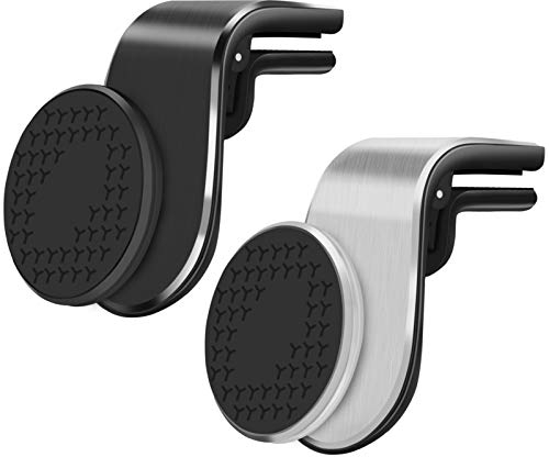 Viedouce Soporte Magnético Móvil Coche para Rejillas del Aire,2 Piezas Soporte Smartphone Vehículo Iman,360° Rotación,Universal Compatible con iPhone Xiaomi Samsung GPS y Más …