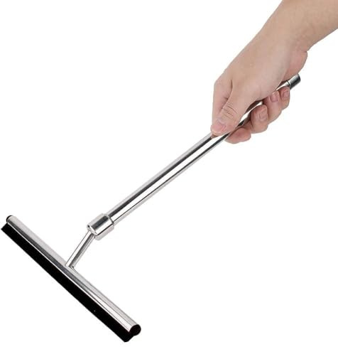 Window Squeegee Cleaner, Floor Squeegee High Windows Glass Washing Equipment Rubber Wiper for Glass Door, Floor, Tile, Window, Car Glass, 60cm