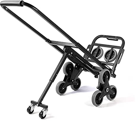 Sackkarren Hua Schwerlast-Handwagen-Laufkatze, Treppensteigender LKW-Kletterwagen, Mit Teleskopgriff Und Assistenzrädern Zum Treppensteigen, 150kg Kapazität