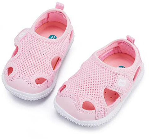 Baby Walking Shoes Boy Girl First Walker Sneakers Non-Slip 6 9 12 18 24 Months Pink Size 12-18 Months Infant