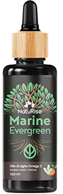 NatuRise® Omega 3 Vegan - Olio di alghe - 1178 mg di DHA, EPA e DPA - Alto dosaggio - Testato in laboratorio - Forma trigliceride - Pipetta con scala di dosaggio - Vetro UV