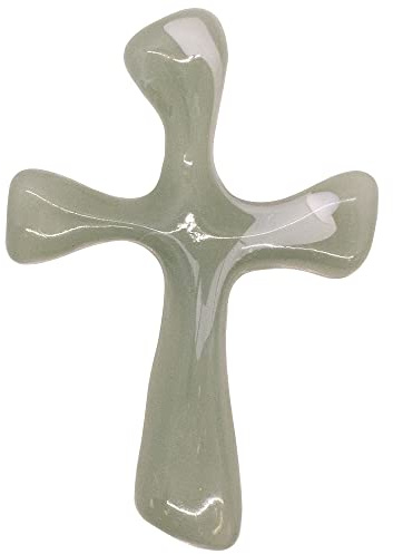 One Day at a Time Hand Held Prayer Cross | Cross of Courage and Peace | Soothing Cross for Clutching, Clinging, Praying, and Comforting | Christian Gift (Blue)