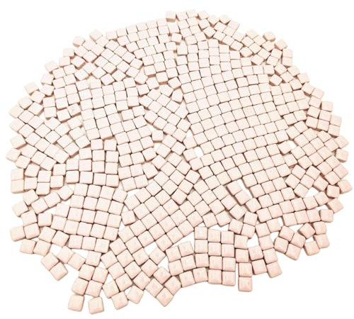 Azulejos cuadrados de mosaico de cerámica de 500 g, 500 piezas de 1 x 1 cm, hechas a mano, piezas creativas de micro mosaico para amantes, proyectos de mosaico de bricolaje y decoración del hogar