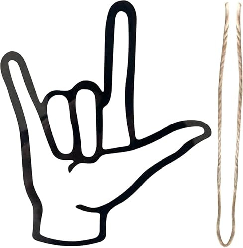 2pcs I Love You ASL Sign Language Hand Ornament, Personalized I Love You Gesture Hanging Ornament Pendant,Christmas Tree Decorations Wedding Car Decoration Friendship Bestfriend Gifts
