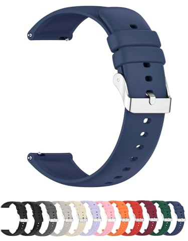 Foyscr Silicone Strap,Quick Buckle Waterproof Soft Strap,Watch strap | Men's and Women's Smartwatch Strap,Sport Watch Strap,silicone watch strap 20mm,watch strap,watch straps for men