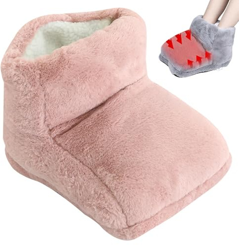 Cozzii Foot Warmer, Cozzii Fußwärmer, Elektrischer Fußwärmer, Elektrisch beheizter Fußwärmer, Komfortable Elektrische Fußheizung mit automatischem Thermostat, Heizdecke Füße für Damen, Herren (Rosa)
