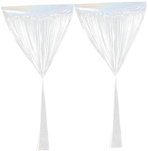 Cabilock 2piezas Cortinas De Franjas Brillantes para Decoración De Fiestas Telón De Fondo Fotográfico para Cumpleaños y Eventos Especiales