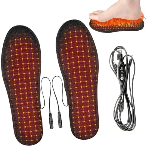 Foot Warmers For Feet - USB Heated Foot Warmer Heated Boot Insoles - Men Heated Insoles & Shoe Inserts For Hiking, Outdoor Work, Thanksgiving, Christmas, New Year