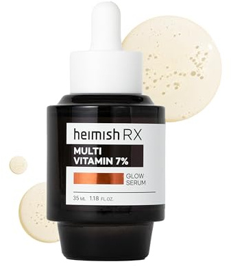 HEIMISH RX Multivitamin Glow Serum – Vitamin C-serum, Minskar Mörka Fläckar och Hyperpigmentering, Anti-aging, Hudupplysande Serum med 7% Vitamin C och 5% Niacinamid, 35 ml (1,18 fl. oz)
