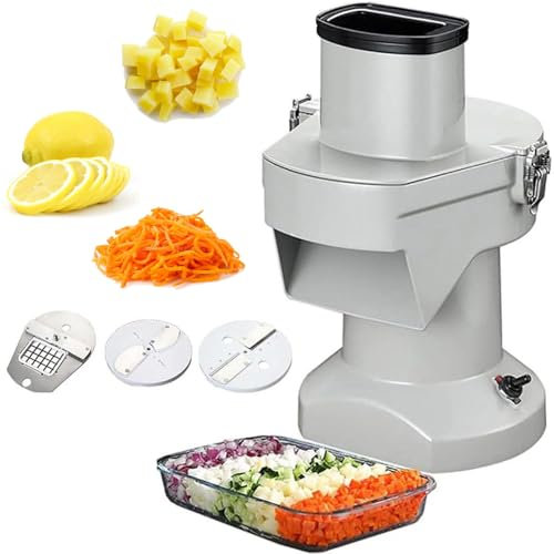 Cortadora eléctrica Multifuncional de Verduras 3 en 1, cortadora de rábanos, cortadora eléctrica de 10 mm, cortadora de 2,4 mm y rallador de 3 mm, cortadora eléctrica de Frutas.