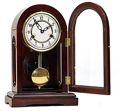 NSTVVEE Pendule de cheminée en Bois – Horloge Classique pour Salon, Bureau, décoration intérieure. Horloge de Table mécanique.