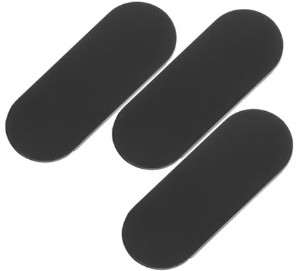 Cache Webcam Coulissant pour Ordinateur Portable Abs Noir, Lot de 3 | Auto-adhésif, Installation Facile, Format Portable, Ouverture et Fermeture par Glissement pour Caméra