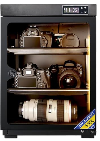 Cámara De Gabinete Seco Control Digital Deshumidificador, Caja Electrónica A Prueba De Humedad De 32l/50l para Lentes De Cámara Digital Y Equipos De Fotografía, Eficiente Energético Y A Prueba 50L