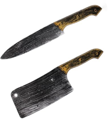 Toyvian 4 pièces Couteaux Décoratifs Halloween Plastique Effet Sanglant Accessoires Effrayants pour Fête Intérieur et Extérieur