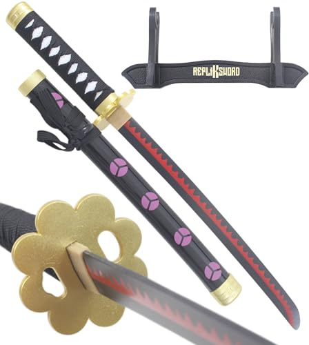 Mini Katana Zoro Shusui Epee en Bois Sabre Zoro - 45cm + Presentoir Inclus