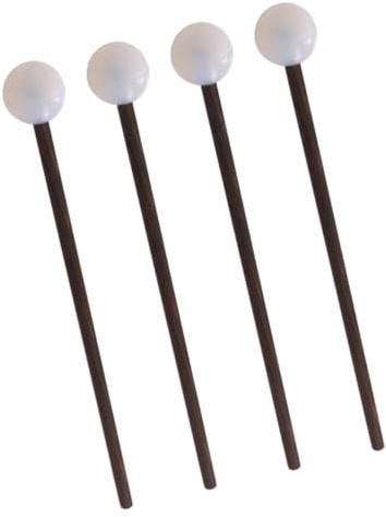 Cabilock 2 Paar Zungentrommelschlägel mit Gummikopf Ergonomisch für Tongue Drum und Marimba Handgelenkermüdung und Bietet Griff