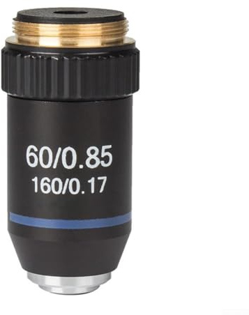 HEBEOT Obiettivo acromatico 195 per microscopio biologico con filettatura RMS, 20,2 mm, ad alto ingrandimento, rivestimento multistrato in vetro ottico, per immagini trasparenti, adatte per vaschette