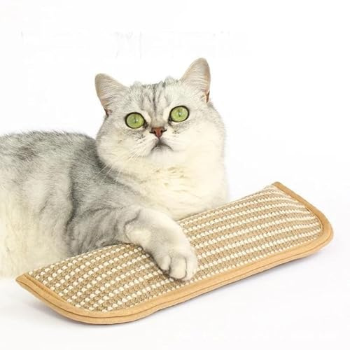 JJIAGOLD Jute kattmynta kattleksakskudde – hållbar tuggbeständig kattklösa, tandrengöring och stressavlastande leksak för självlek, liten och stor (stor)