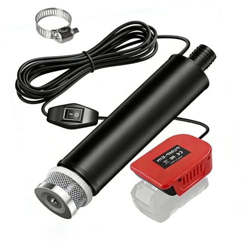 Pompa Sommersa per Einhell 18V Power X-Change Batteria, (Batteria non Inclusa) Portatile Pompa Acqua Fluire 30L/Min Prevalenza 15FT/4,5m 120W Adatto per Piscine Giardini Stagni Campeggio