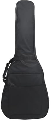 SHBHWS Klassiskt 41 tums akustiskt gitarrfodral, bärväska, tillbehör och reservdelar för, dubbel gitarr polyester axelrem ryggsäck, svart, Taille unique, En stil
