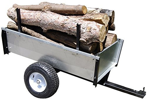 Turfmaster Remolque basculante en acero galvanizado especial madera - Capacidad máxima 450 kg