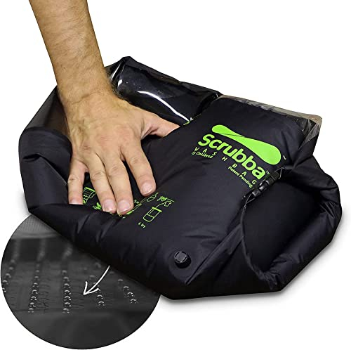 Scrubba Wash Bag 2.0 Sacchetto Lavatrice Portatile Borsa Sacco per Lavare Lavasciuga con Esclusivo Sistema Asse per Bucato Indispensabile Accessorio Camper Campeggio Escursione Viaggio Ovunque