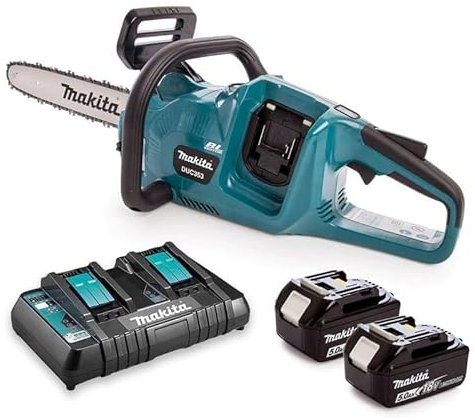 Motosierra LXT 36 V (2 x 5,0 Ah) con cargador doble - MAKITA DUC353PT2