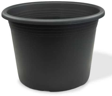 MePla Blumentopf Cilindro - runder Pflanzkübel - wetterfestes Pflanzgefäß - UV-beständiger Blumenkübel - Pflanzentopf - Kübel - Ø 60 - Anthrazit