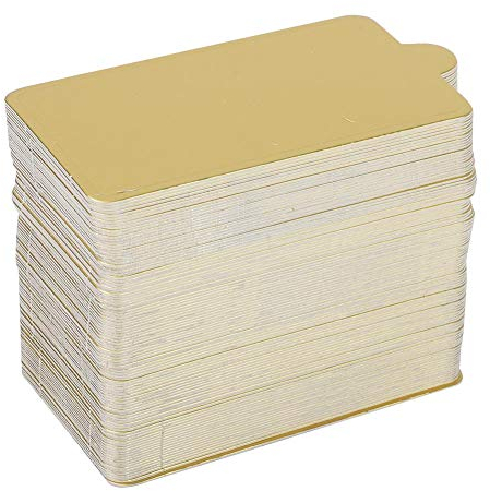 Ichiias 100 PCS Mousse Kuchenbretter Gold Papier Cupcake Dessert Displays Tablett Hochzeit Geburtstagstorte(S)