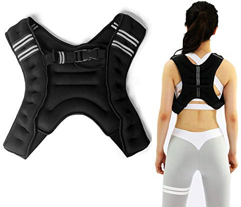 APOE Gewichtsweste 5kg 8kg 10kg Trainingsweste Gewichten, Laufweste mit Eisensandfüllung, Einstellbarer Klettverschluss, Passend für Krafttraining, Laufen, Fitness