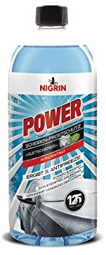 NIGRIN POWER Scheiben-Frostschutz Konzentrat Gletscherfrische | 1 Liter | Reinigungszusatz für Autoscheiben und Scheinwerfer | wirksam bis -52 °C | polycarbonatverträglich | schlierenfrei