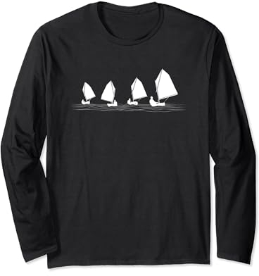 Dinghy Boot Opti Segeln Rennen Langarmshirt