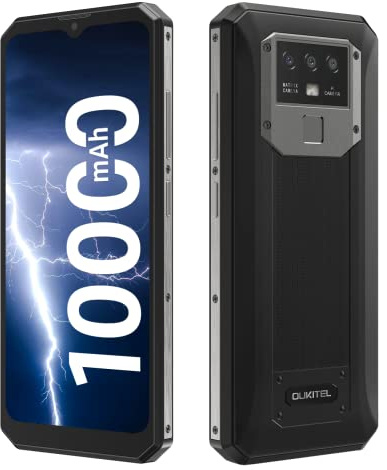 OUKITEL 10000mAh Batterie Téléphone Débloqué K15 Plus, 4Go+32Go, Charge Rapide 18W+Charge Inverse, Triple Caméra 13MP, Smartphone Android 10, Écran 6,52’’ HD+, Face ID+Empreinte Digitale NFC Noir
