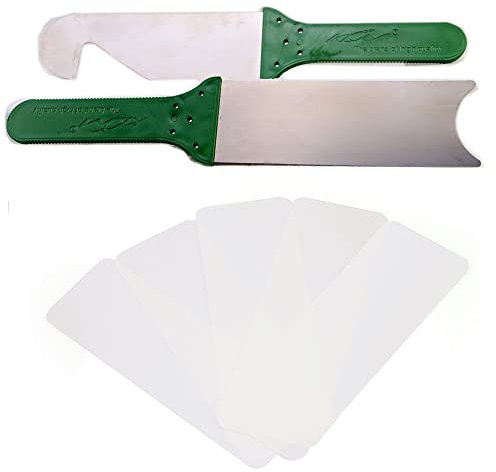 7-teiliges Schloss-Werkzeug-Set, 2 Edelstahl-Bypass-Blätter und 5 Kunststoff-Lockpick-Bypass-Blätter