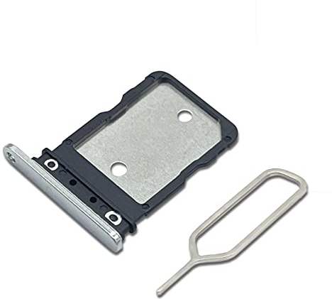 Eonpam Dual SIM Karte Rahmen für Google Pixel 7 Pro Card Tray SIM Kartenhalter Slot Schlitten Halter + SIM Pin(Weiß)