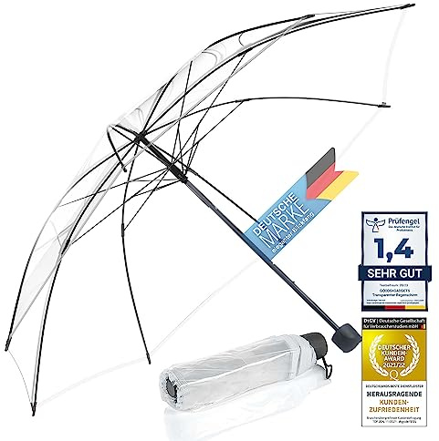 GOODS+GADGETS® Genomskinligt Paraply Ø 100 cm – Transparent Stil