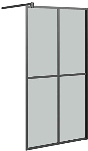 vidaXL Duschvägg 100x195cm mörkt härdat glas