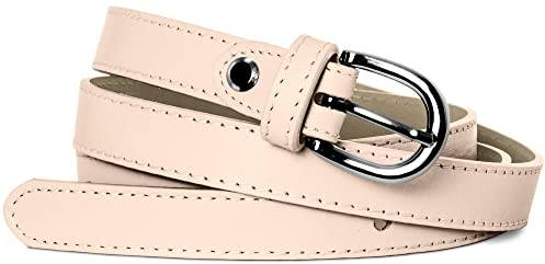 Caspar GU273 schmaler Damen Leder Gürtel Taillengürtel, Gürtelgröße:85, Farbe:hellrosa
