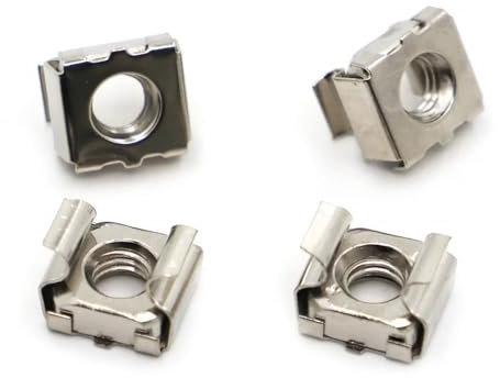 SEIDER M4 M5 M6 M8 M10 304 Edelstahl Farbe Verzinkung Quartett Schwimmmutter Kassette Elastische Gehäusekarte Käfigmuttern(Nickel Plated,M8 5pcs)