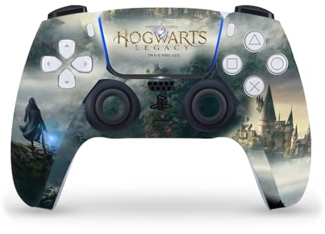 Head Case Designs Offizielle Hogwarts Legacy Wichtige Kunst Grafiken Vinyl Frontplatte Haut Gaming Aufkleber Abziehbild Abdeckung kompatibel mit Sony PlayStation 5 PS5 DualSense Controller