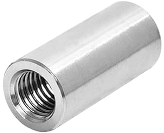 2-10 Stück Kupplungsmutter M4 M5 M6 M8 Edelstahl 304 verlängern lange Rundmuttern (Color : 20mm, Size : M6 OD10 (5Pcs))