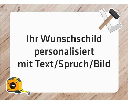 INDIGOS UG - Aluverbundplatte Schild - Beruf - Bodenleger - 80x60 cm - Firmenschild - wetterfest personalisiert mit Foto, Logo und Text - individuelle Schilder für Tür, Wand, Büro Garage