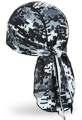 Cycling Bandana Skull Cap, Durag Helmet Liner, Sweat Head Scarf | Running Hat Beanie for Men Cycling Motorcycle Running