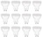 Lot de 12 Ampoules LED GU10 5W Equivalent 50W, 3000K 400LM Angle de Lumière 120° AC 220-240V, Non Dimmable Sans Scintillement économie ampoule GI10 LED Blanc Chaud pour Chambre Salon Cuisine Jardin