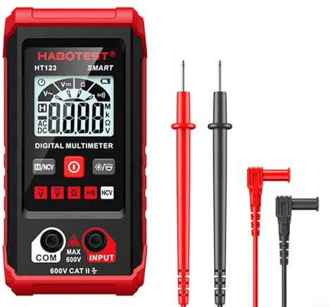 CWOQOCW HT123 Smart Digital Multimeter, 2000 Counts Multimeter Meter With LCD display, Measures AC/DC Voltage Multi-Meter Tester