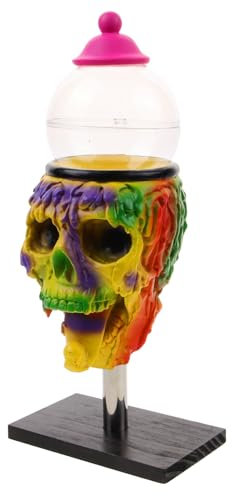 ORFOFE Halloween Dispenser Machine Gumball Statue for Home Unique Bubble Gum Vending for Parties Skull Enthusiasts