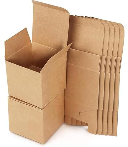 Karton Schachteln, 30 Stk Geschenkboxen Kraftpapier, Pappschachteln mit Deckel, Geschenkbox Quadratisch für Geschenke, Geburtstag, Party, Hochzeit (10 x 10 x 10 cm, Braune)