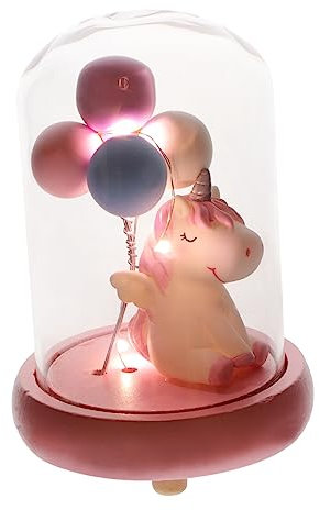 ORFOFE Unicorn Nachtlicht Tischlampe Mit Glasabdeckung Warmweißes Led Licht Dekoration Für Schlafzimmer Kinderzimmer